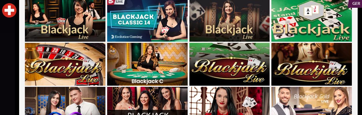 Liste der Spiele mit Live-Blackjack
